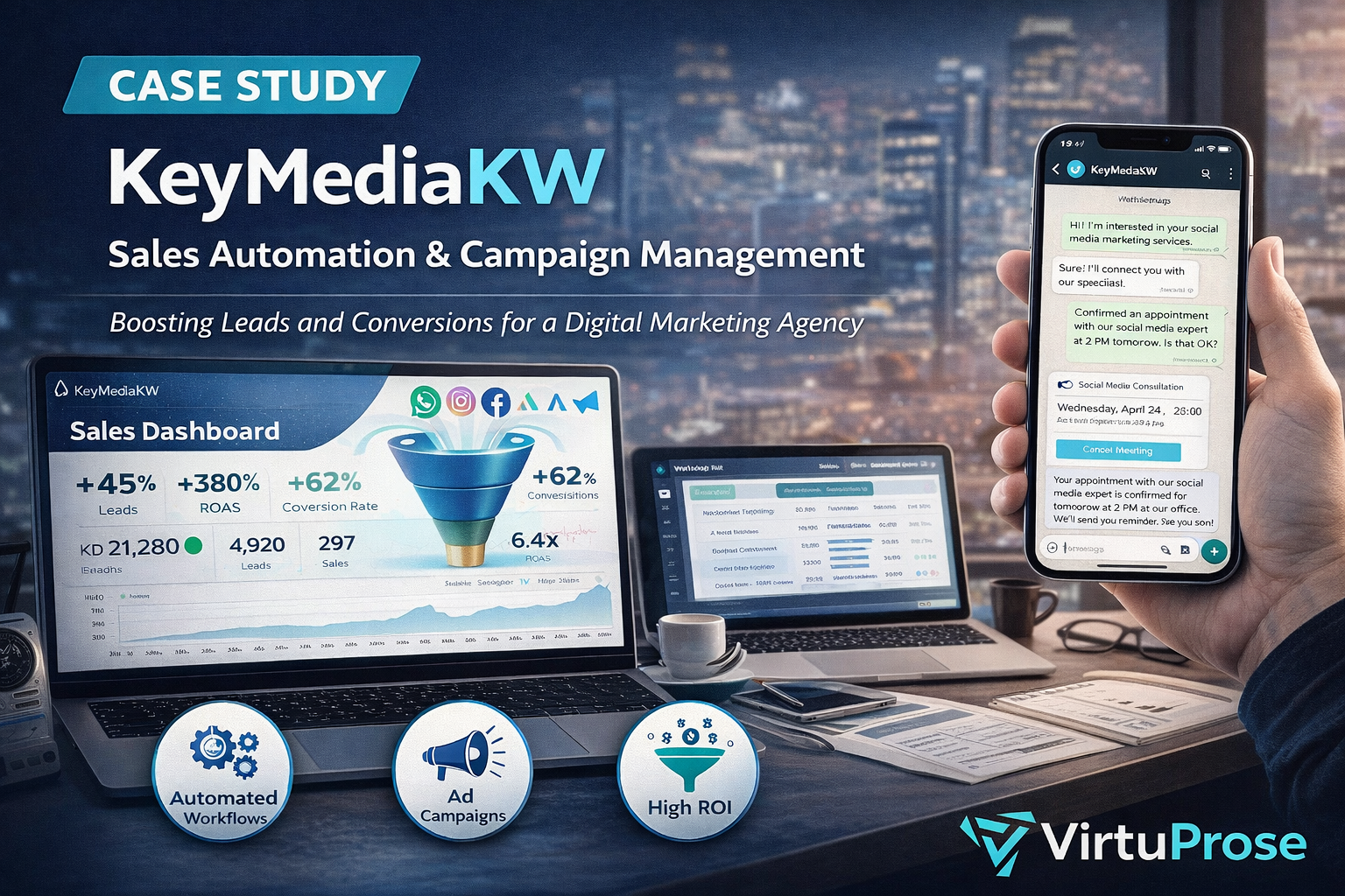 Premium custom website design for KeyMediaKW in Kuwait